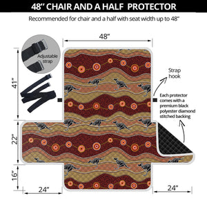 Australian Aboriginal Kangaroo Print Half Sofa Protector