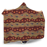 Australian Aboriginal Kangaroo Print Hooded Blanket