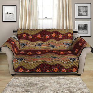 Australian Aboriginal Kangaroo Print Loveseat Protector