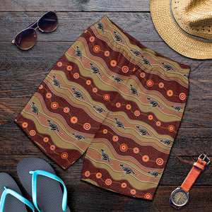 Australian Aboriginal Kangaroo Print Men's Shorts