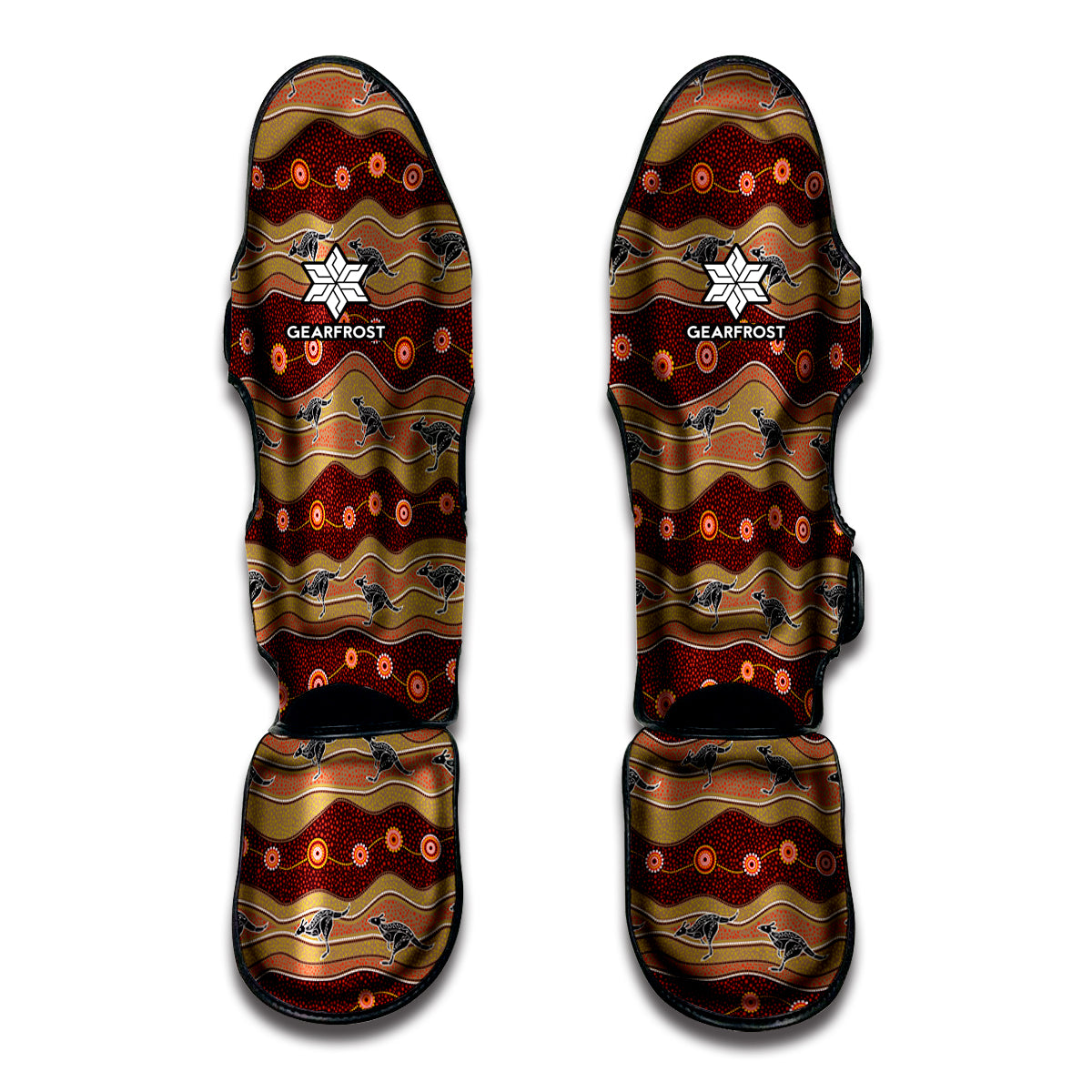 Australian Aboriginal Kangaroo Print Muay Thai Shin Guard