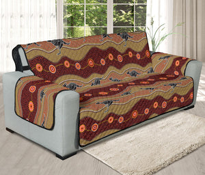 Australian Aboriginal Kangaroo Print Oversized Sofa Protector