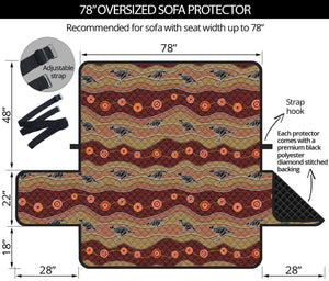 Australian Aboriginal Kangaroo Print Oversized Sofa Protector