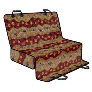 Australian Aboriginal Kangaroo Print Pet Car Back Seat Cover