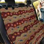 Australian Aboriginal Kangaroo Print Pet Car Back Seat Cover