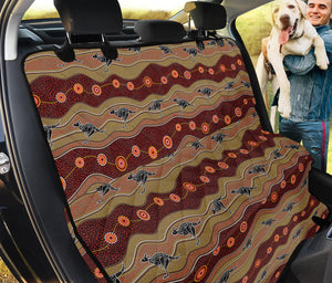 Australian Aboriginal Kangaroo Print Pet Car Back Seat Cover