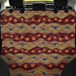 Australian Aboriginal Kangaroo Print Pet Car Back Seat Cover