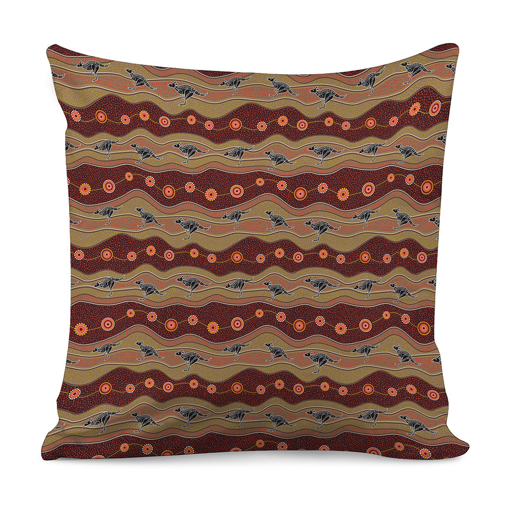 Australian Aboriginal Kangaroo Print Pillow Cover