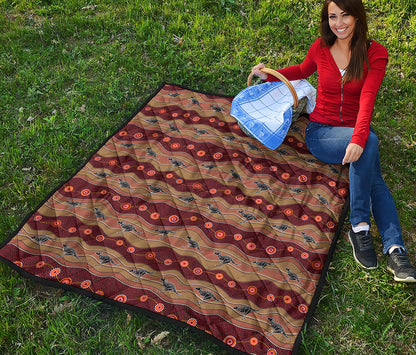 Australian Aboriginal Kangaroo Print Quilt