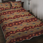 Australian Aboriginal Kangaroo Print Quilt Bed Set