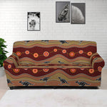 Australian Aboriginal Kangaroo Print Sofa Cover