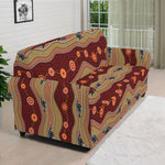 Australian Aboriginal Kangaroo Print Sofa Cover