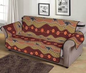 Australian Aboriginal Kangaroo Print Sofa Protector