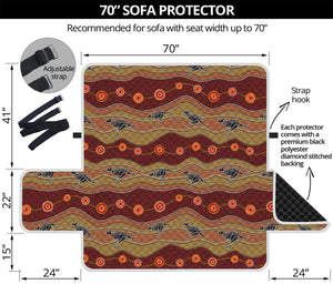 Australian Aboriginal Kangaroo Print Sofa Protector