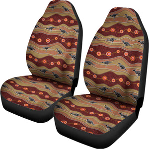 Australian Aboriginal Kangaroo Print Universal Fit Car Seat Covers