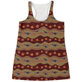 Australian Aboriginal Kangaroo Print Women's Racerback Tank Top