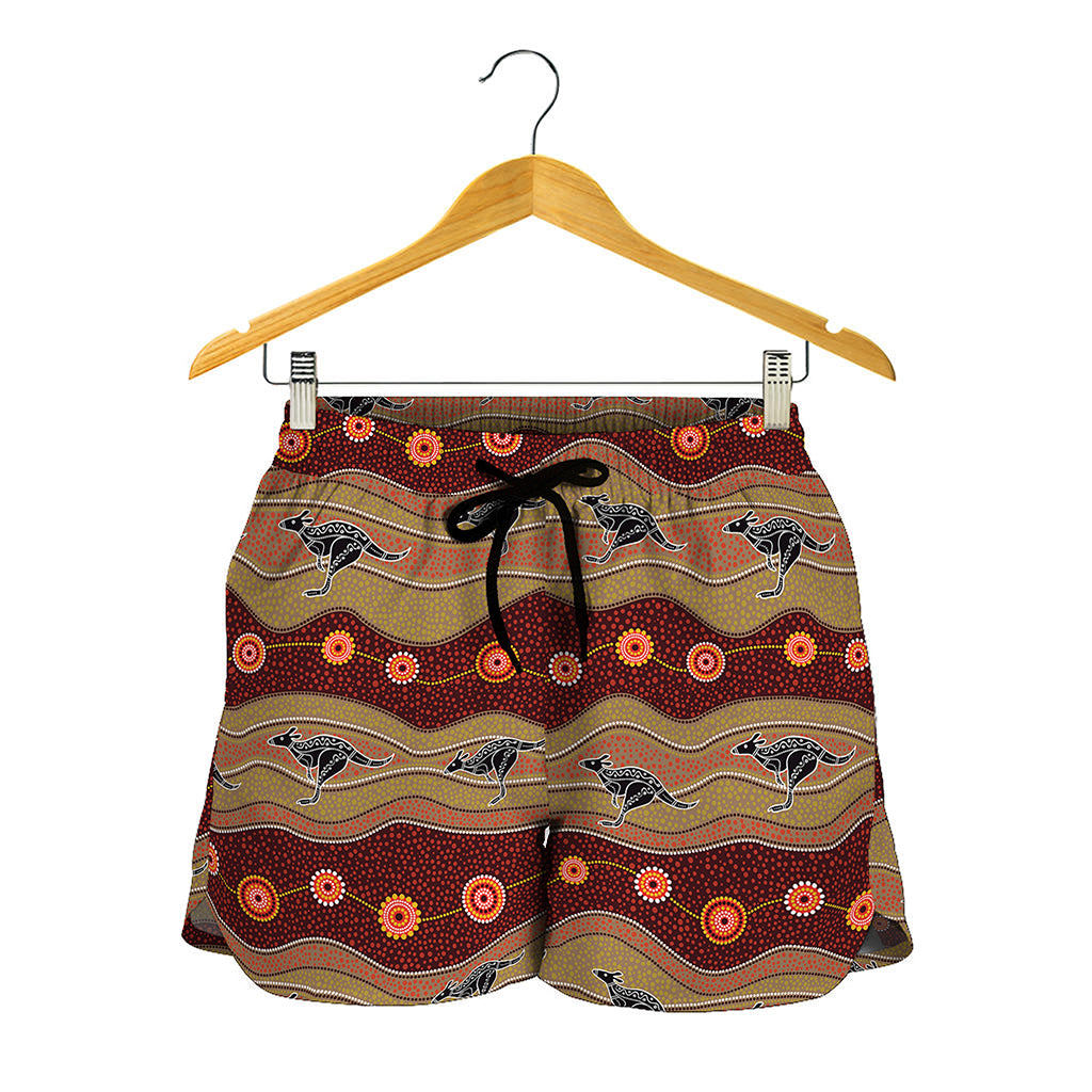 Australian Aboriginal Kangaroo Print Women's Shorts