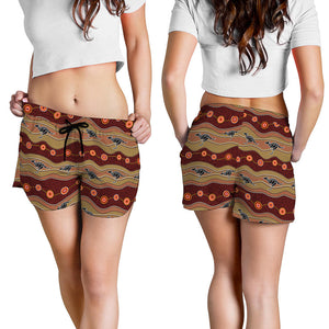 Australian Aboriginal Kangaroo Print Women's Shorts