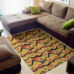 Australian Aboriginal Pattern Print Area Rug