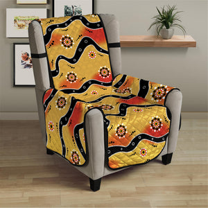 Australian Aboriginal Pattern Print Armchair Protector