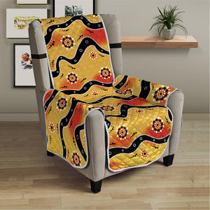 Australian Aboriginal Pattern Print Armchair Protector