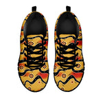 Australian Aboriginal Pattern Print Black Sneakers