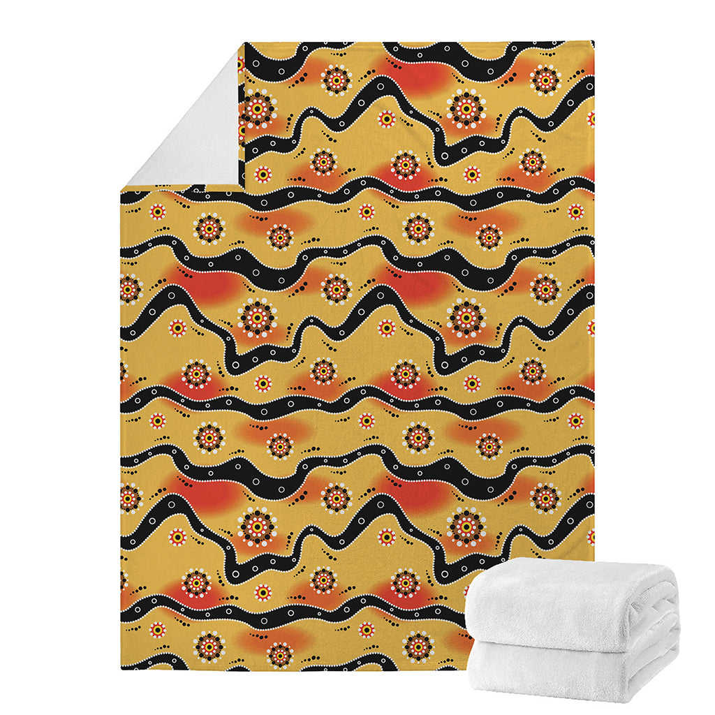 Australian Aboriginal Pattern Print Blanket