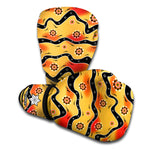 Australian Aboriginal Pattern Print Boxing Gloves