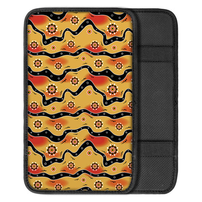 Australian Aboriginal Pattern Print Car Center Console Cover