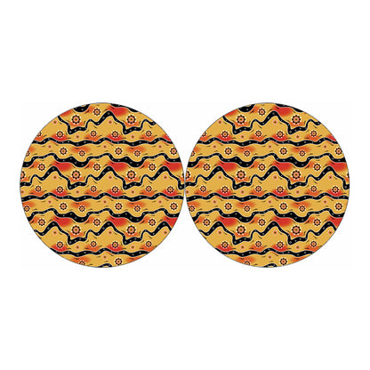 Australian Aboriginal Pattern Print Car Coasters
