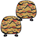 Australian Aboriginal Pattern Print Car Headrest Covers