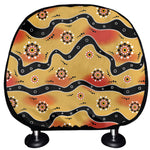 Australian Aboriginal Pattern Print Car Headrest Covers