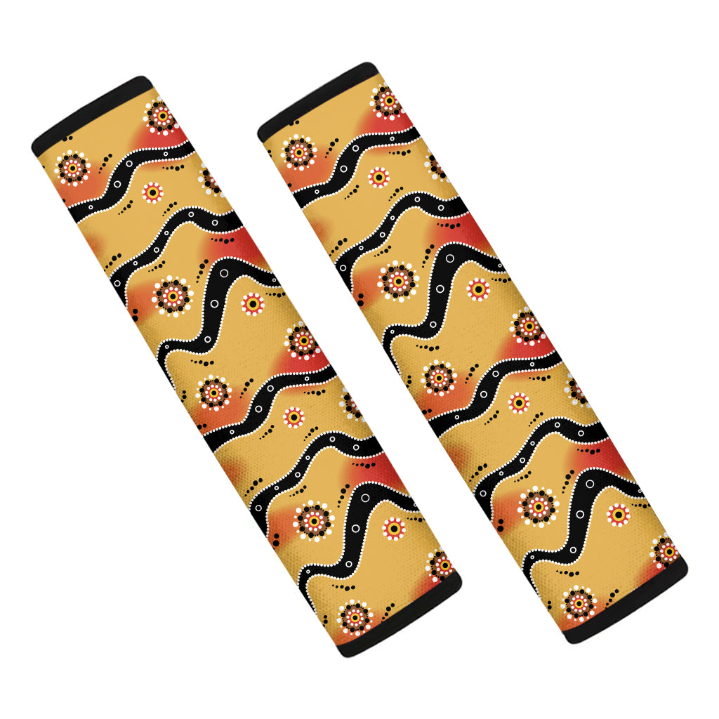 Australian Aboriginal Pattern Print Car Seat Belt Covers