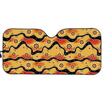 Australian Aboriginal Pattern Print Car Sun Shade