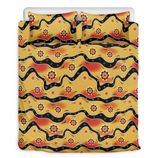 Australian Aboriginal Pattern Print Duvet Cover Bedding Set