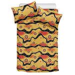 Australian Aboriginal Pattern Print Duvet Cover Bedding Set