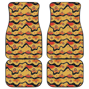 Australian Aboriginal Pattern Print Front and Back Car Floor Mats