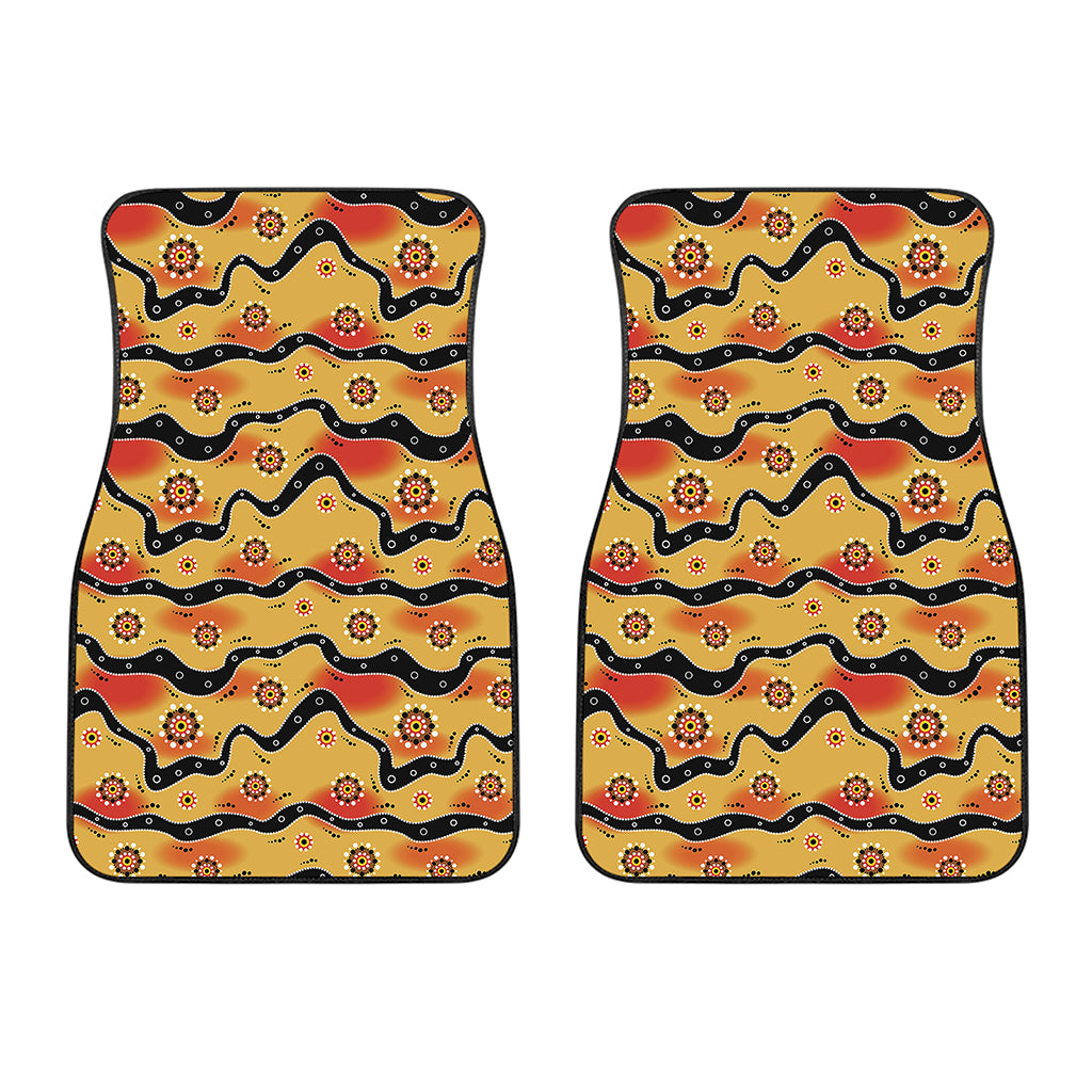 Australian Aboriginal Pattern Print Front Car Floor Mats