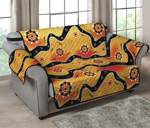 Australian Aboriginal Pattern Print Loveseat Protector