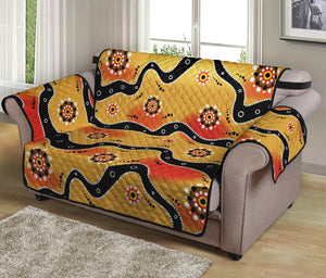 Australian Aboriginal Pattern Print Loveseat Protector