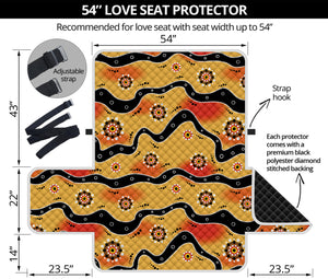 Australian Aboriginal Pattern Print Loveseat Protector