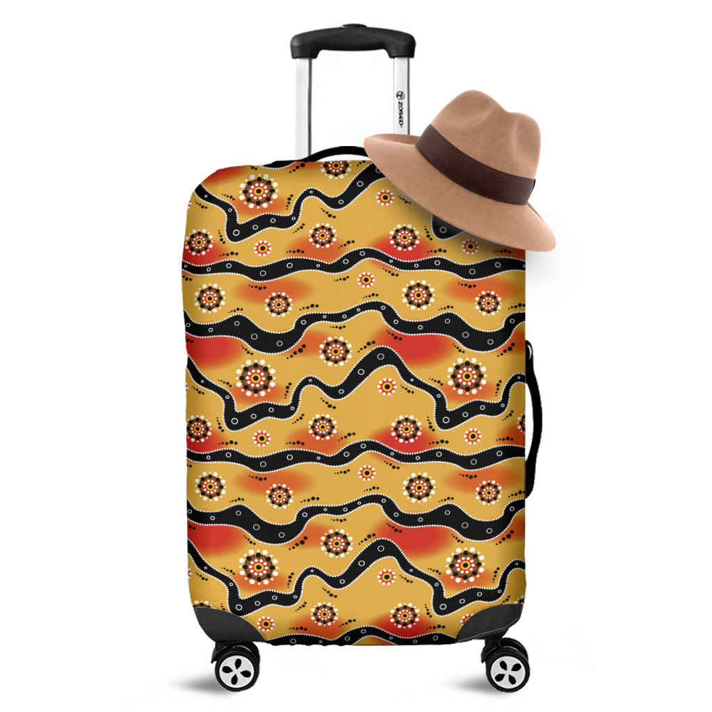 Australian Aboriginal Pattern Print Luggage Cover