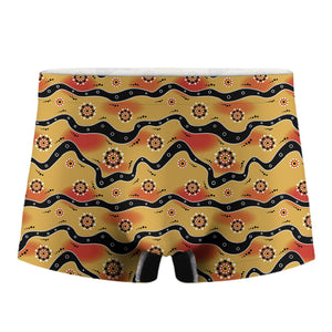 Australian Aboriginal Pattern Print Men's Boxer Briefs