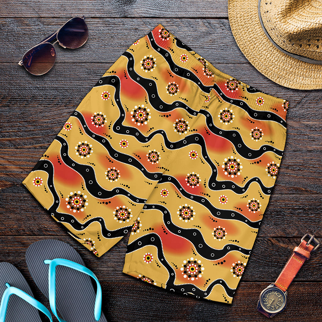 Australian Aboriginal Pattern Print Men's Shorts