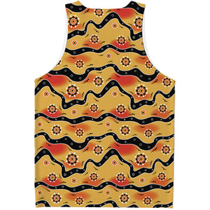 Australian Aboriginal Pattern Print Men's Tank Top