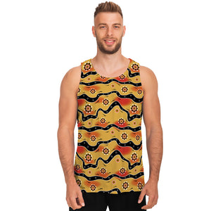 Australian Aboriginal Pattern Print Men's Tank Top