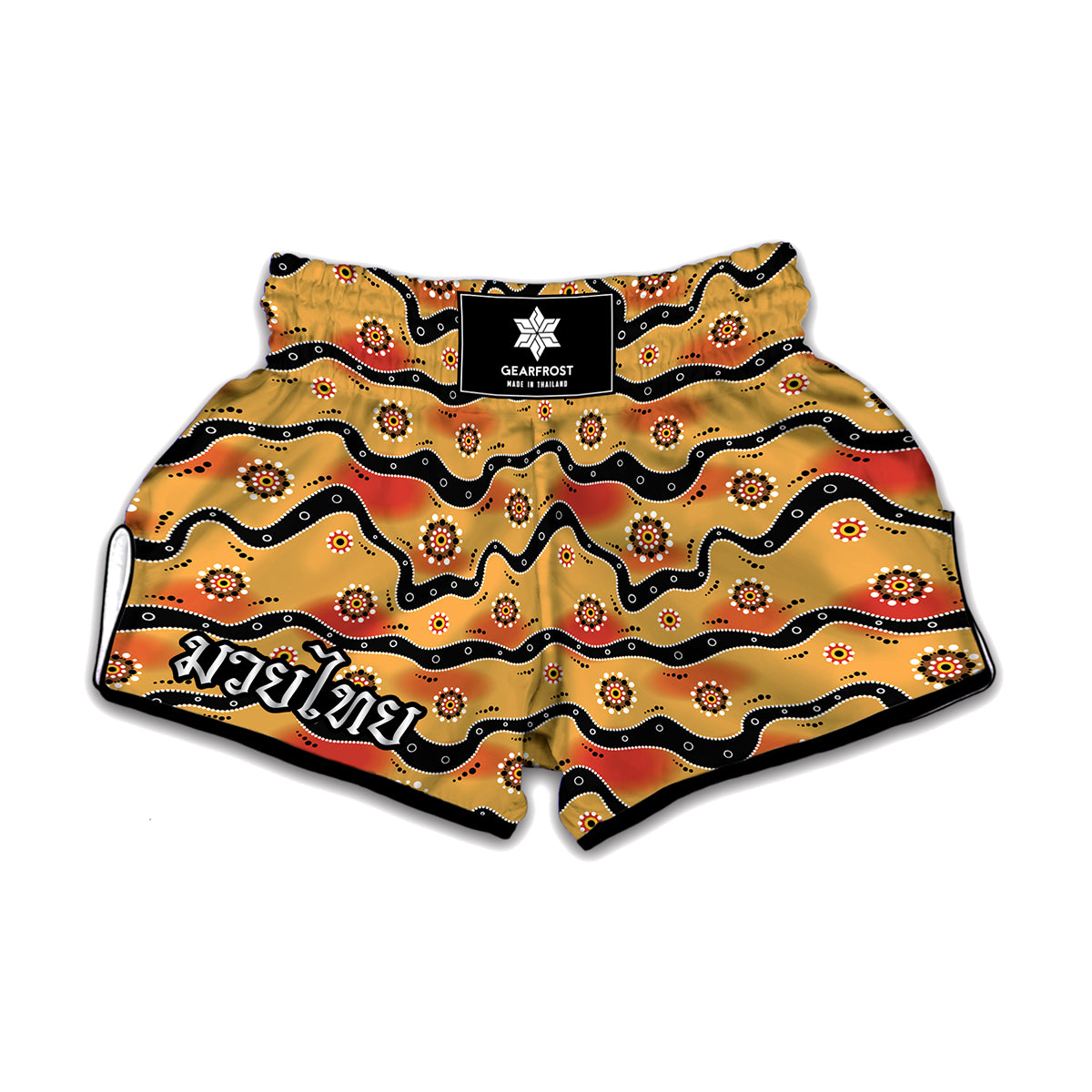 Australian Aboriginal Pattern Print Muay Thai Boxing Shorts