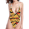 Australian Aboriginal Pattern Print One Piece High Cut Swimsuit