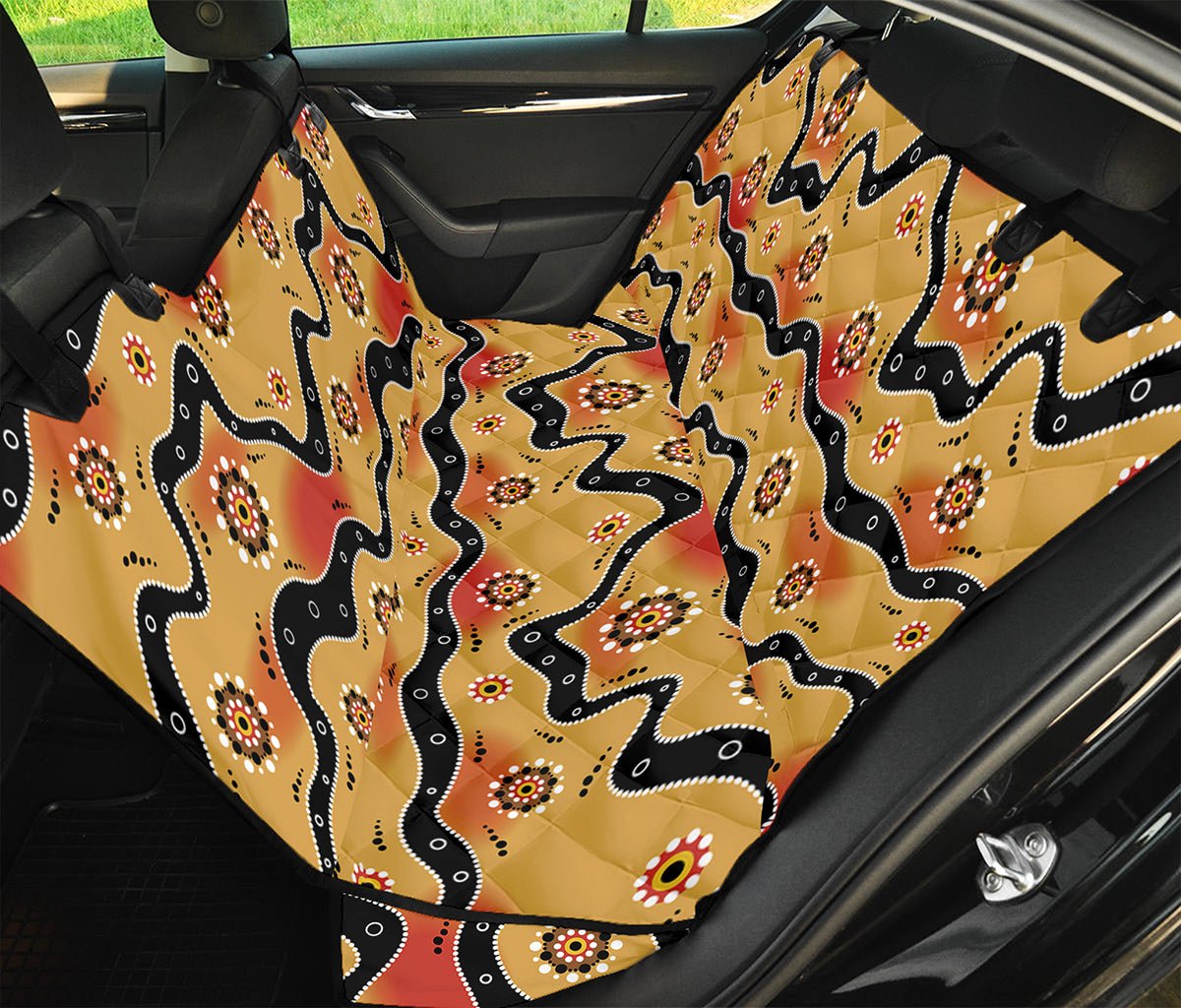 Australian Aboriginal Pattern Print Pet Car Back Seat Cover