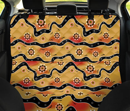 Australian Aboriginal Pattern Print Pet Car Back Seat Cover
